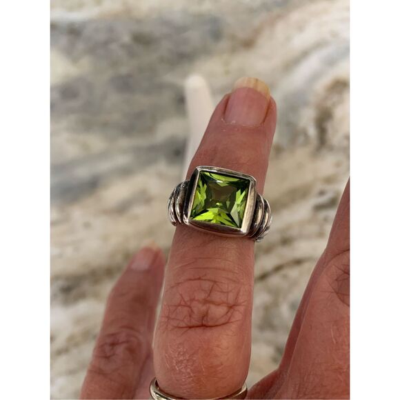 .925 Peridot Stone Sterling Silver Ring #august birthstone - Picture 5 of 7